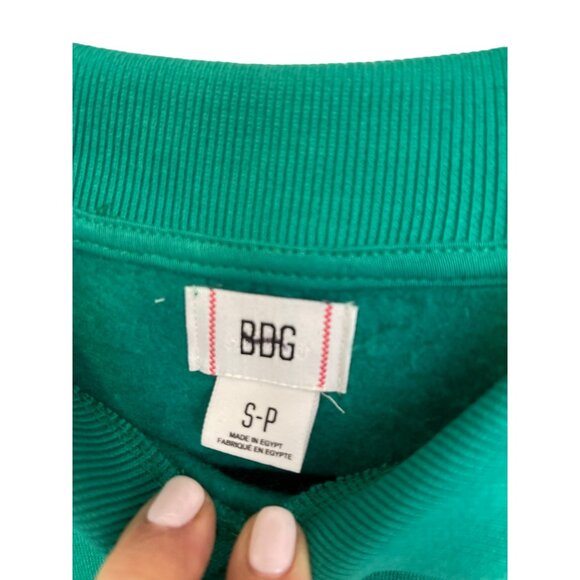 Urban Outfitters BDG Collared Green Cut Off Sweatshirt Top Sz Small NEW - Picture 4 of 5